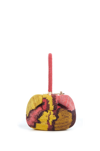 Earth Multi Crochet Cashmere Demi Bag - Front View | Gabriela Hearst