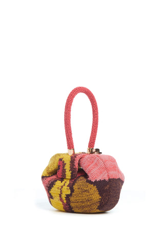 Demi Bag in Earth Multi Crochet Cashmere