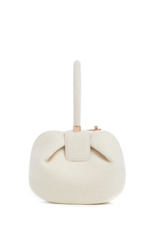 Ivory Cashmere Felt Nina Bag - Back View | Gabriela Hearst