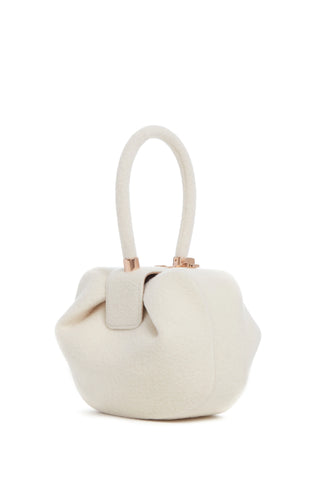 Ivory Cashmere Felt Nina Bag - Front View | Gabriela Hearst