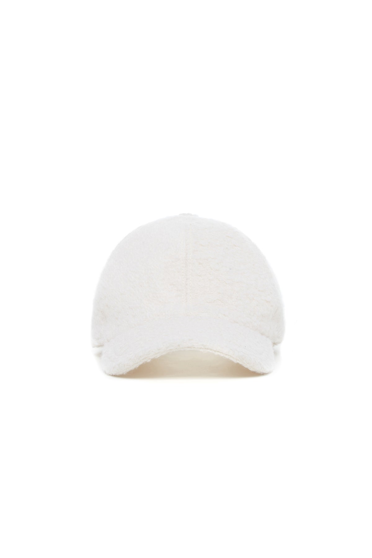 Zed Baseball Hat in Ivory Cashmere Boucle