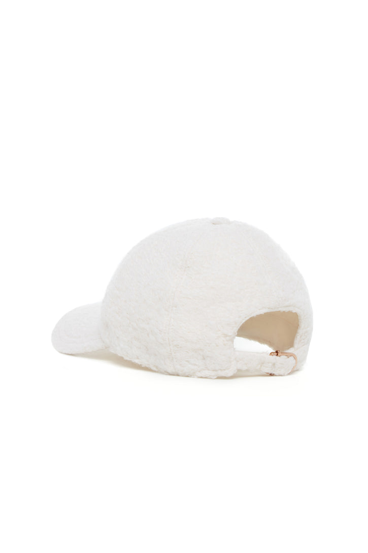 Zed Baseball Hat in Ivory Cashmere Boucle