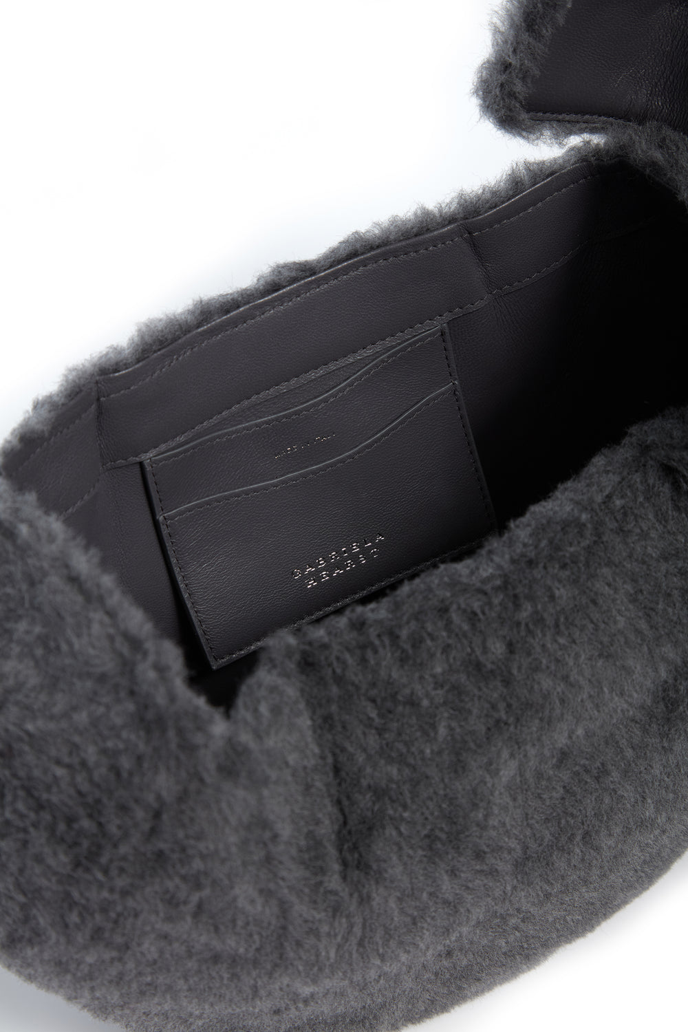 Nina Bag in Dark Grey Virgin Wool Silk Cashmere Fur