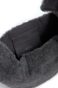 Nina Bag in Dark Grey Virgin Wool Silk Cashmere Fur