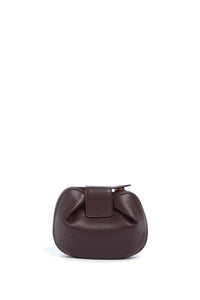 Soft Demi Clutch in Bordeaux Nappa Leather