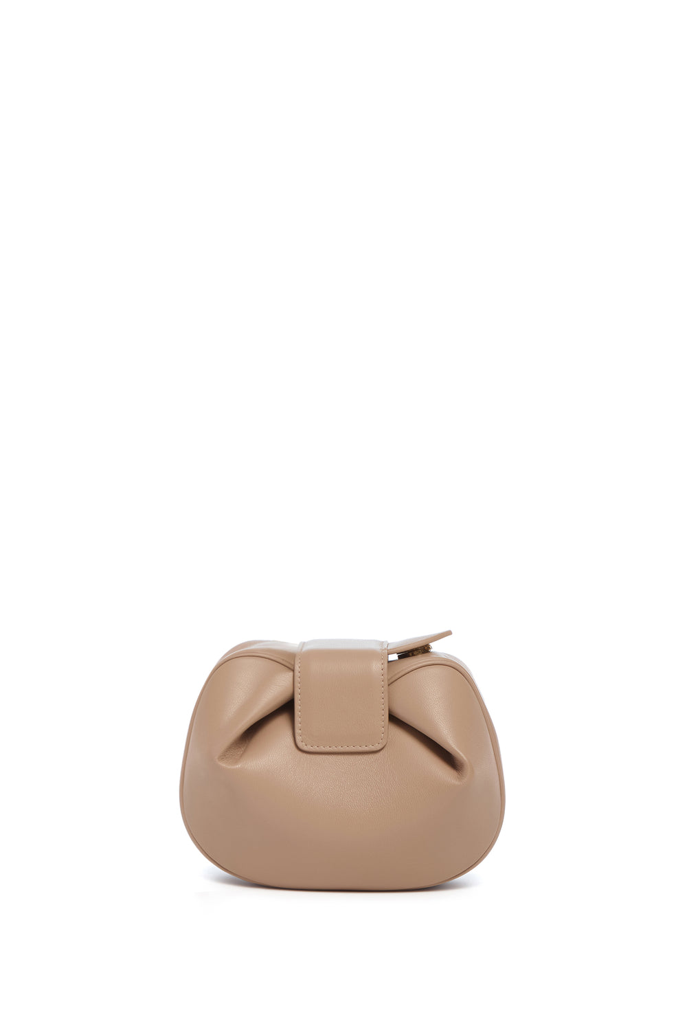 Soft Demi Clutch in Nude Nappa Leather