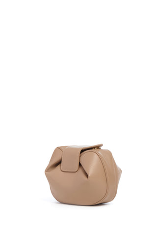 Nude Nappa Leather Soft Demi Clutch - Side View | Gabriela Hearst
