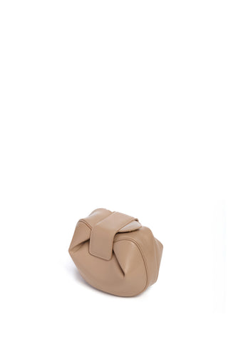 Nude Nappa Leather Soft Demi Clutch - Three Quarter View | Gabriela Hearst
