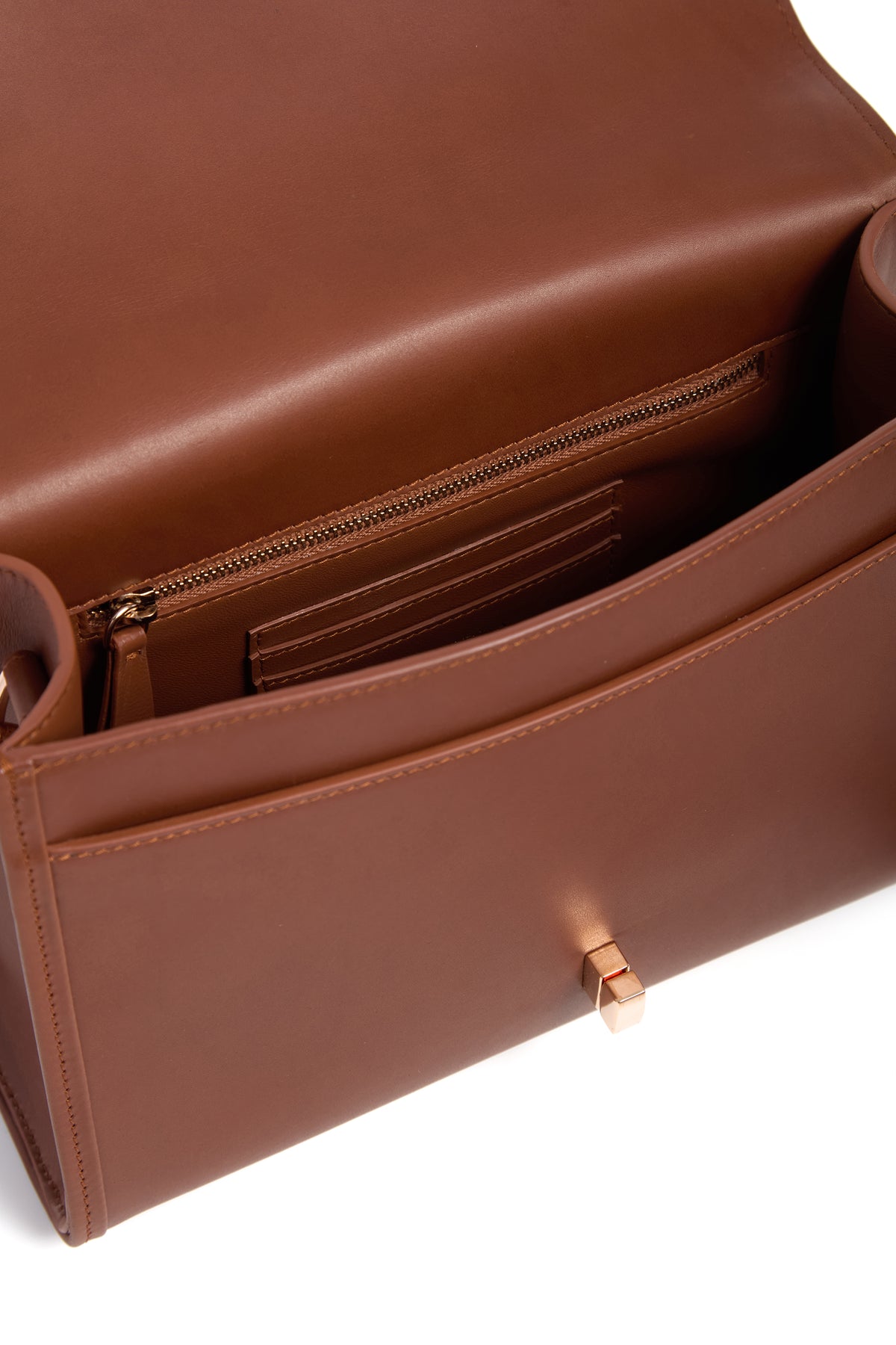 Medium Leonora Flap Bag in Cognac Leather