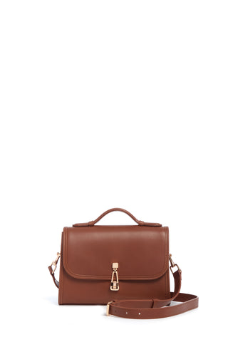 Small Leonora Bag in Cognac Leather