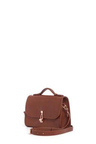 Small Leonora Bag in Cognac Leather