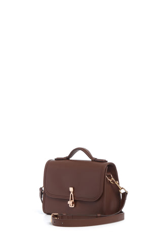 Small Leonora Bag in Chocolate Leather