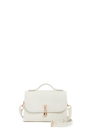 Ivory Deerskin Small Leonora Flap Bag - Front View | Gabriela Hearst