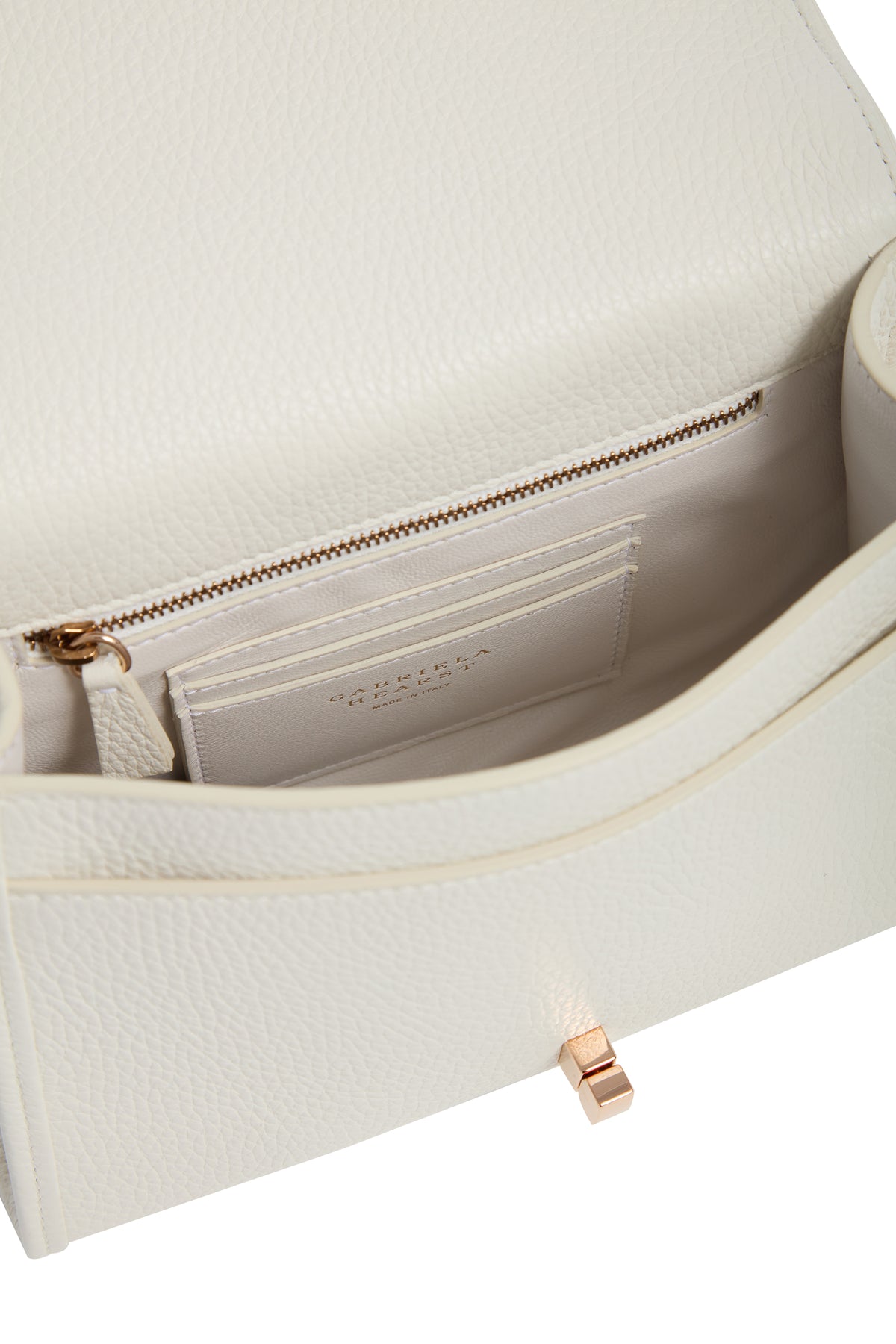 Small Leonora Bag in Ivory Grained Leather