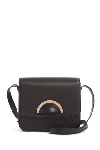 Bethania Crossbody Box Bag in Black Leather