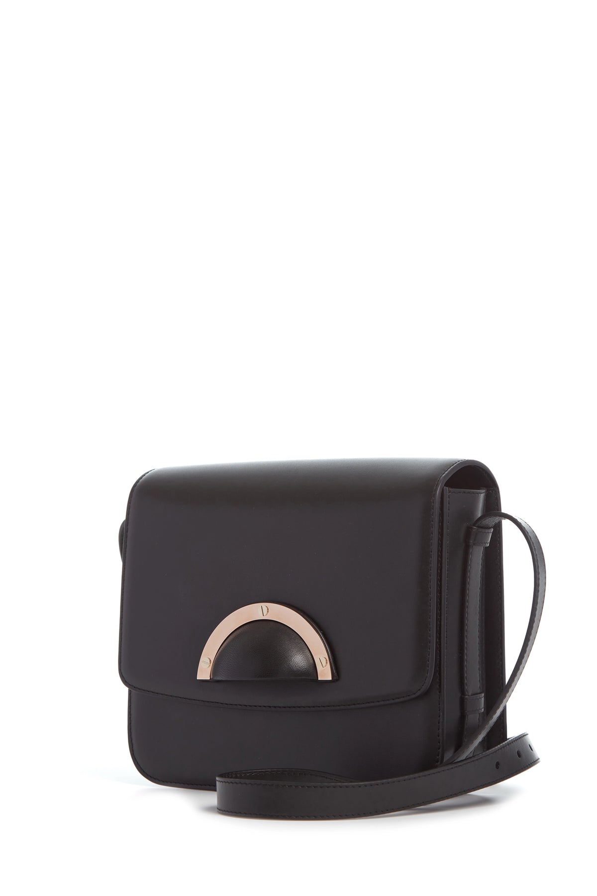 Bethania Crossbody Box Bag in Black Leather Gabriela Hearst