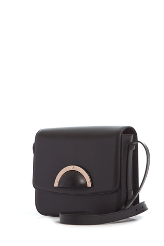 Bethania Crossbody Box Bag in Black Leather