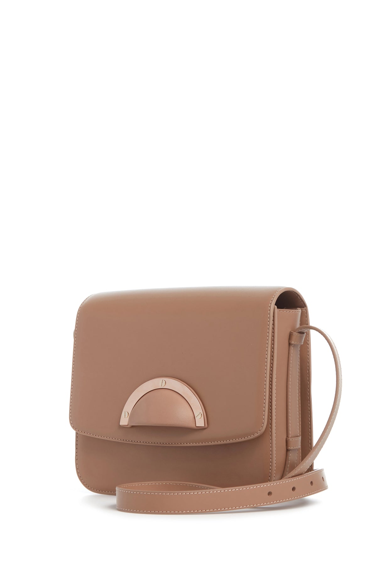 Bethania Crossbody Box Bag in Nude Leather
