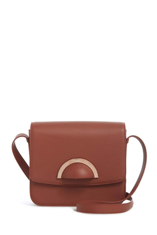 Bethania Crossbody Box Bag in Cognac Leather