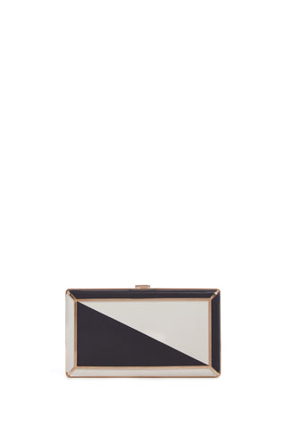 Callas Clutch in Navy & Ivory Nappa Leather