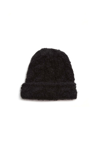 Silva Knit Hat in Black Welfat Cashmere