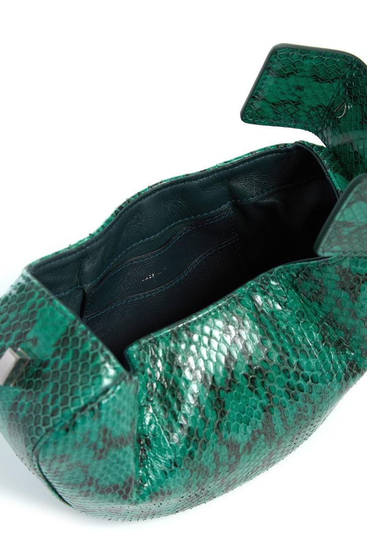 Demi Bag in Green Snakeskin