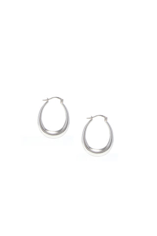 Small Drop Earrings in 18K White Gold