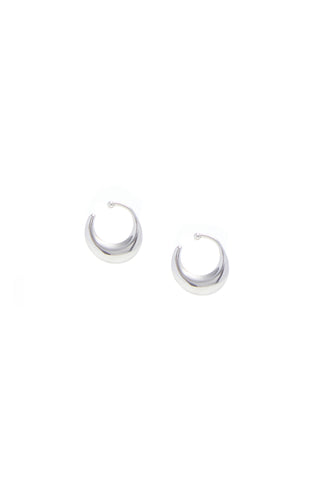 18K White Gold Small Ear Cuffs - Front View | Gabriela Hearst
