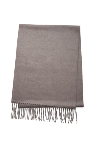 Blaine Fringe Scarf in Walnut Brushed Silk Cashmere