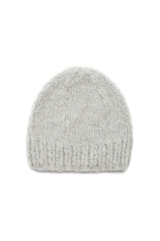 Pacino Knit Hat in Heather Grey Welfat Cashmere