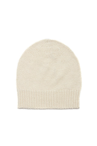 Ivory Cashmere Chesire Knit Hat - Front View | Gabriela Hearst