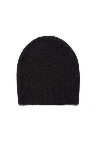 Chesire Knit Hat in Black Cashmere