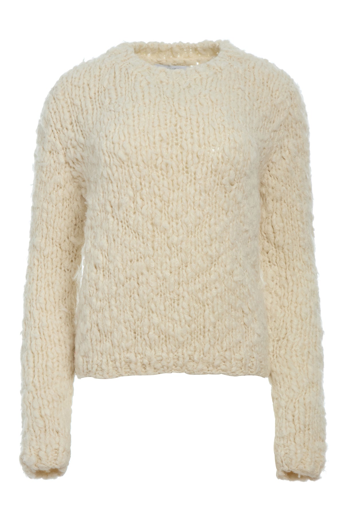 Dalton Knit Sweater in Ivory Welflame Cashmere