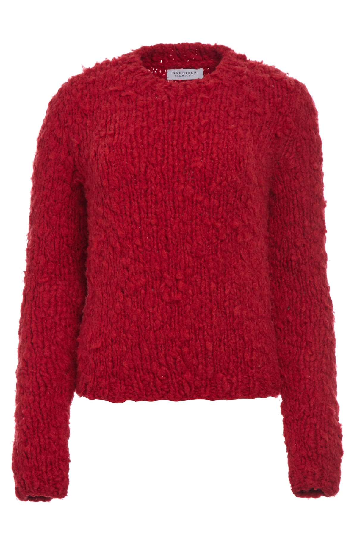 Dalton Knit Sweater in Scarlet Red Welflame Cashmere