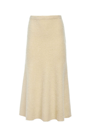 Manni Knit Midi Skirt in Ivory Cashmere