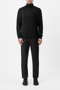 Sebastian Pant in Black Sportswear Wool