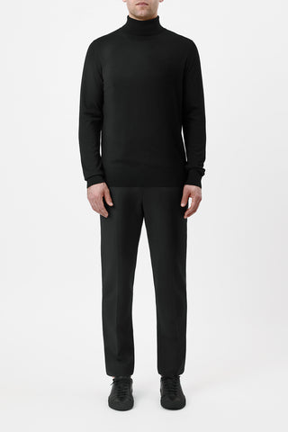 Sebastian Pant in Black Sportswear Wool