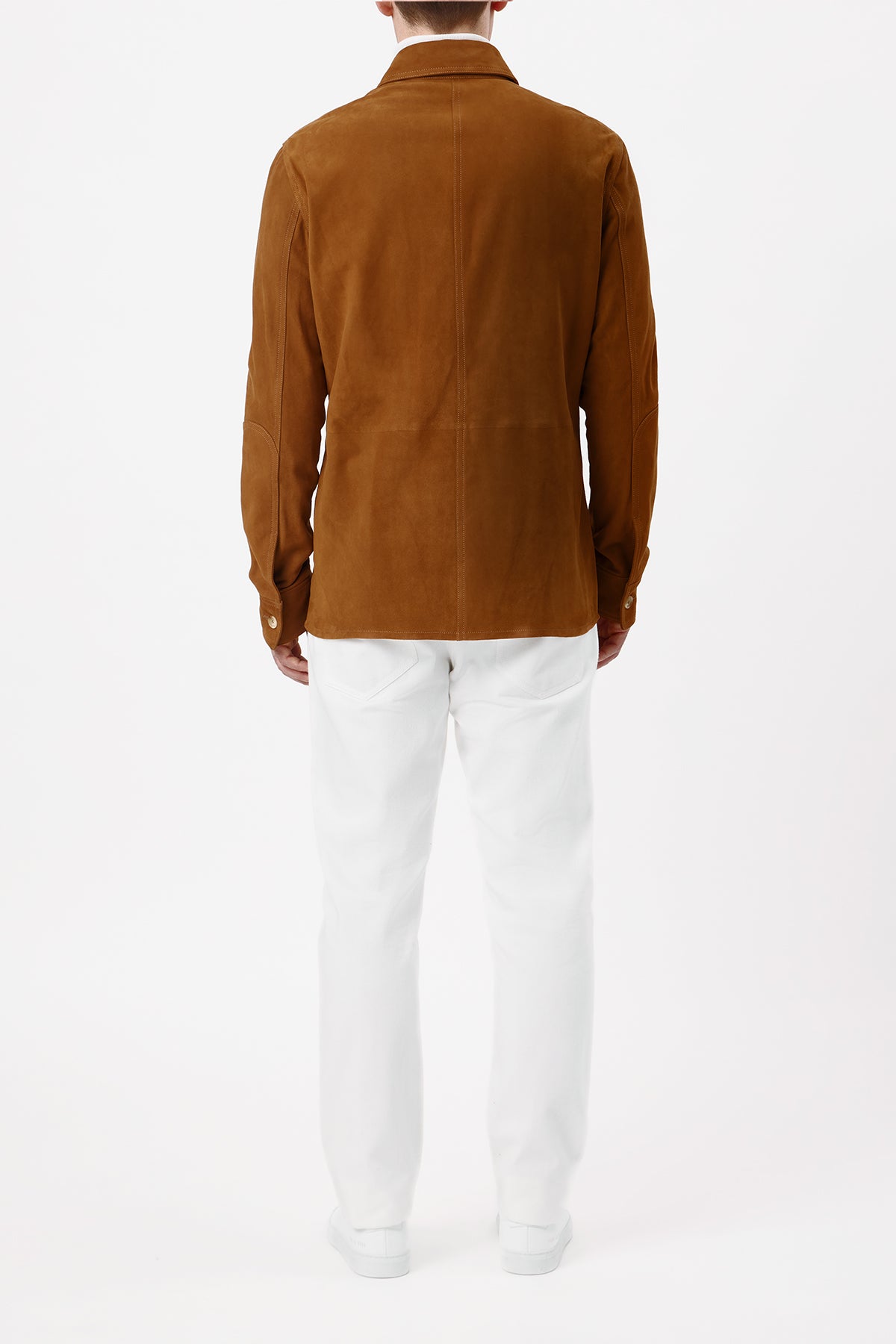 Lucas Overshirt in Camel Suede