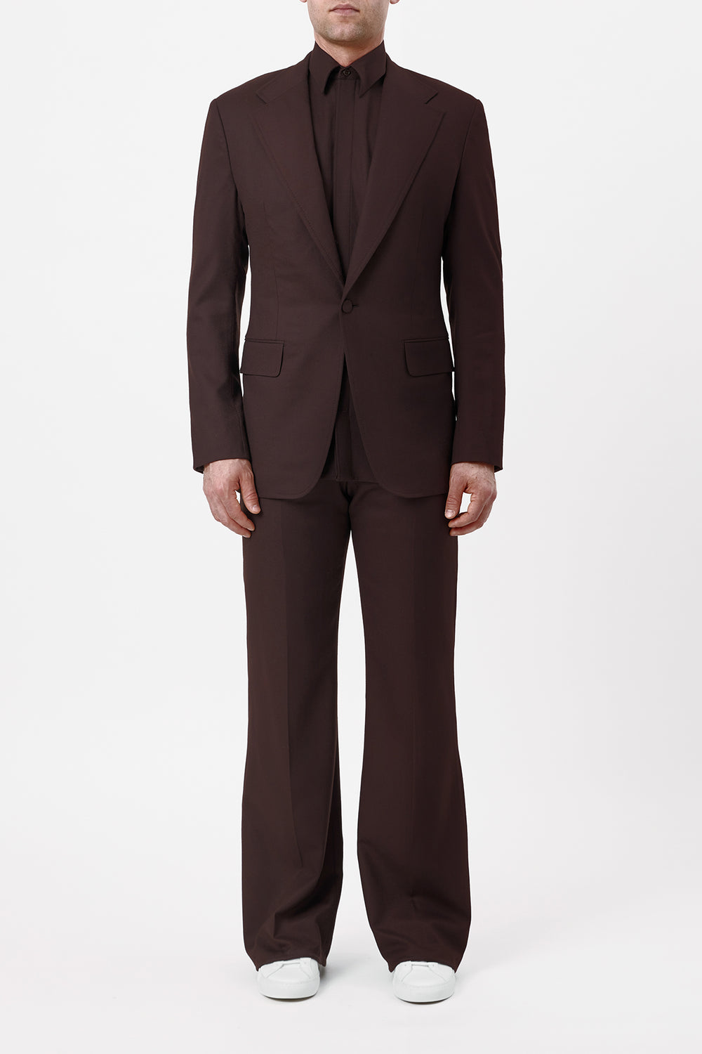 Leiva Blazer in Chocolate Superfine Wool