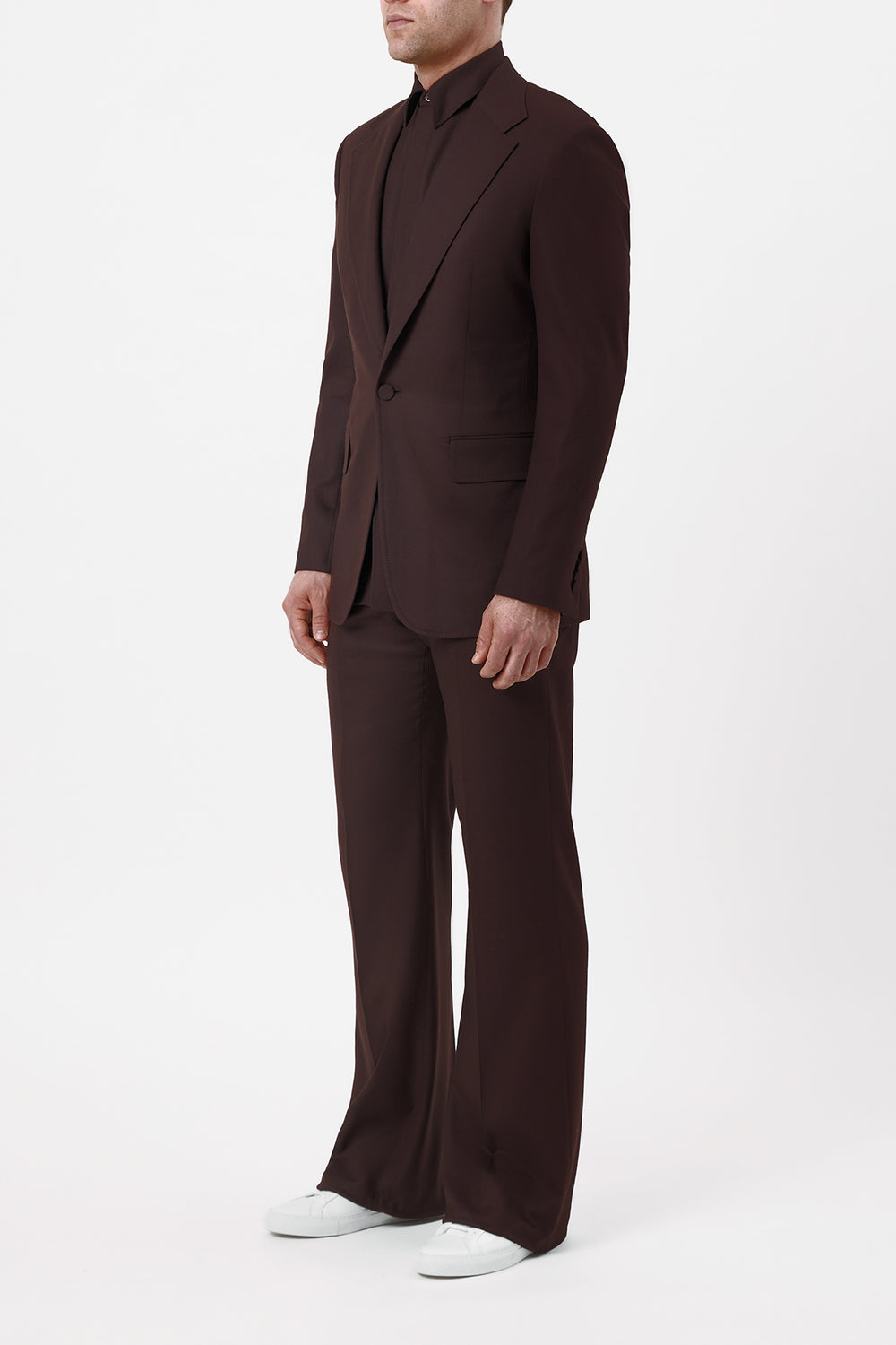 Leiva Blazer in Chocolate Superfine Wool