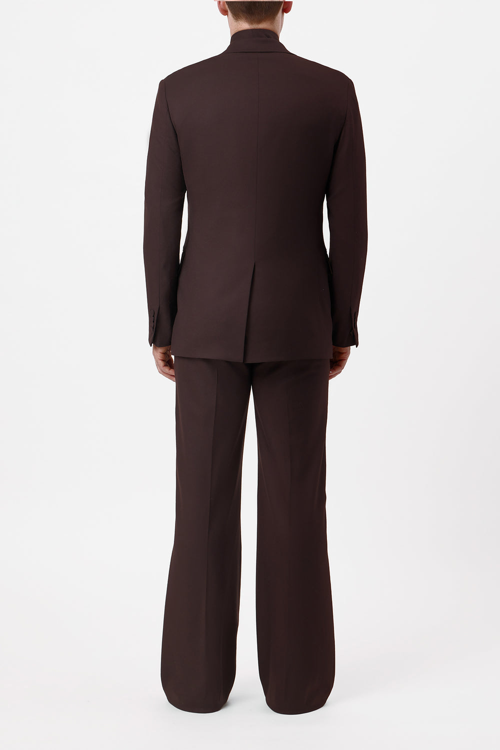Leiva Blazer in Chocolate Superfine Wool