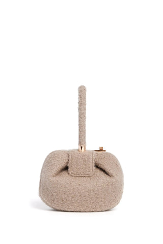 Camel Cashmere Boucle Demi Bag - Side Profile | Gabriela Hearst