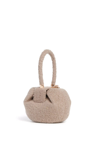 Camel Cashmere Boucle Demi Bag - Front View | Gabriela Hearst