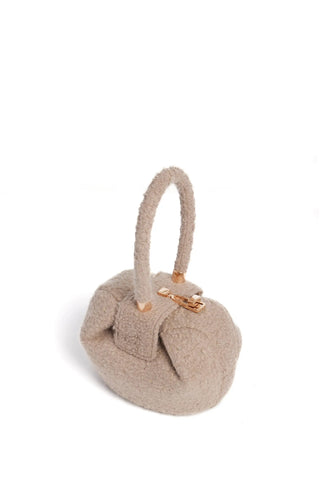 Camel Cashmere Boucle Demi Bag - Three Quarter View | Gabriela Hearst
