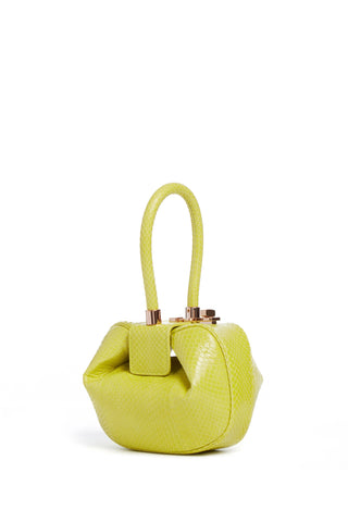Lime Snakeskin Demi Bag - Front View with Rose Gold Hardware | Gabriela Hearst