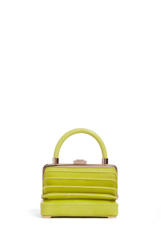 Lime Snakeskin Small Diana Bag - Front View | Gabriela Hearst