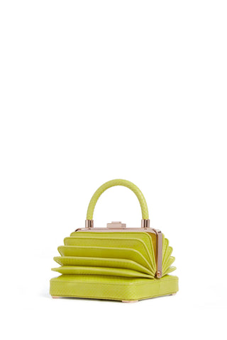 Lime Snakeskin Small Diana Bag - Side View | Gabriela Hearst