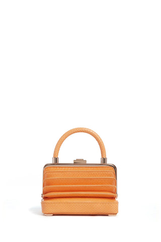 Fluorescent Orange Snakeskin Small Diana Bag - Front View | Gabriela Hearst