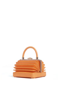 Small Diana Bag in Fluorescent Orange Snakeskin