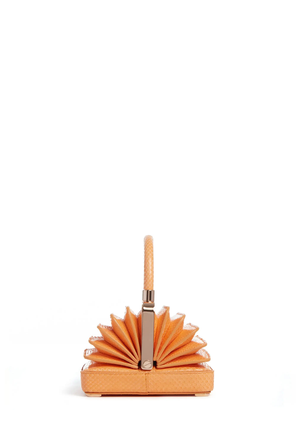 蛍光オレンジのスネークスキンを使用したスモール ダイアナ バッグ